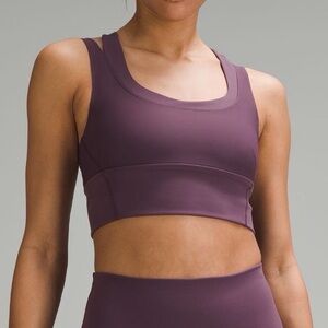 Lululemon Wunder Train Mesh Racerback Bra Size 10 Grape Thistle Purple